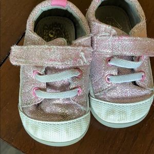 See Kai run pink glitter shoes in size 4
